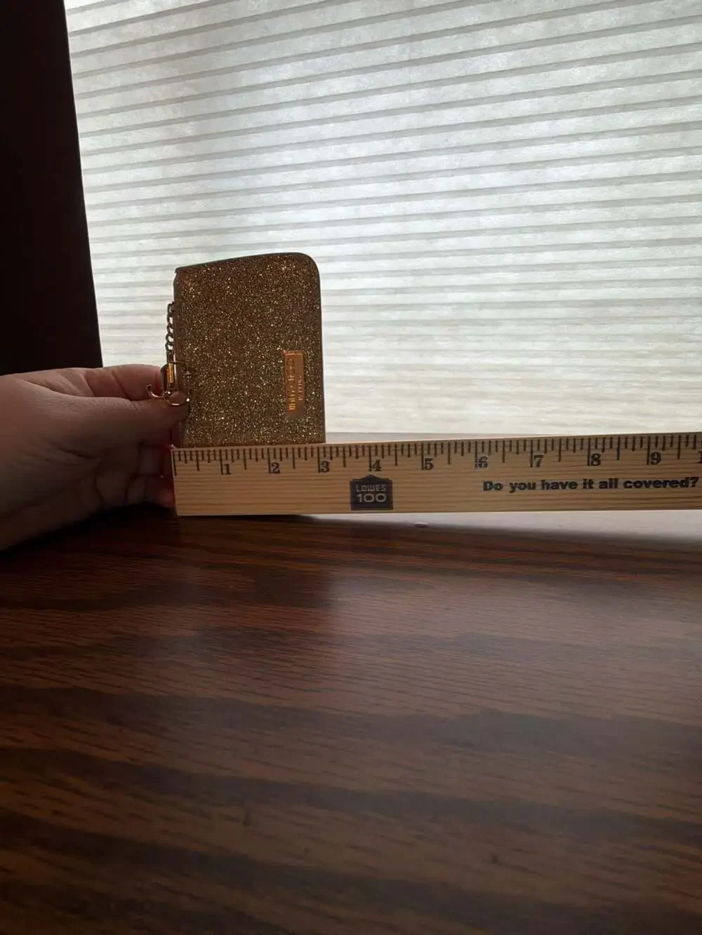 Jimmy Choo Parfums Gold Sparkling Glitter Zip Pouch Coin Purse